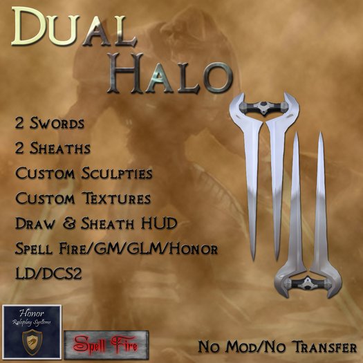 Second Life Marketplace Dual Halo Swords